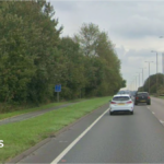 Street view of A38 between A50 Toyota Island and the A516 in Derby