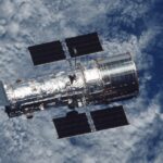 The Hubble Space Telescope in orbit above Earth