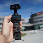 Insta360 Luna Ultra in hand at Leica Campus