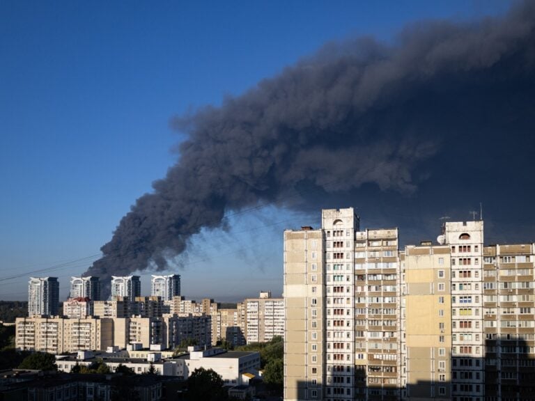 Russian attack on warehouse near Ukraine’s Kyiv kills at least 37