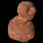 Enhanced-colour New Horizons image of the two-lobed Kuiper Belt object Arrokoth