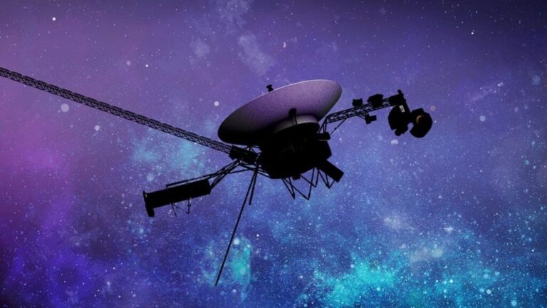 Artist's concept of Voyager 1 travelling through interstellar space