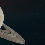 Illustration of Saturn and its rings against a starfield