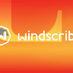 Windscribe logo against an orange background