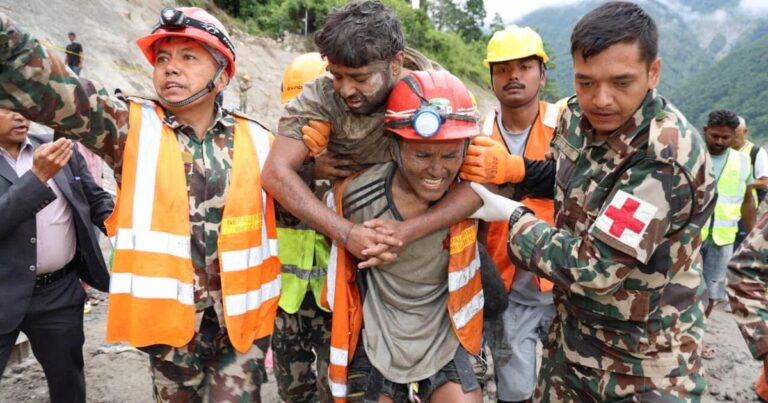 Nepal Rescuers Pull Two Workers Alive From Hydropower Tunnel