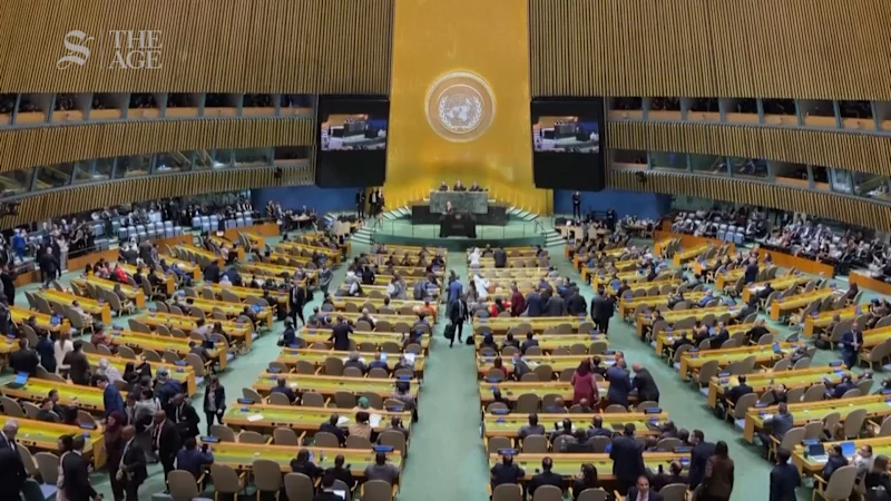 Delegates walk out as Netanyahu enters UN General Assembly
