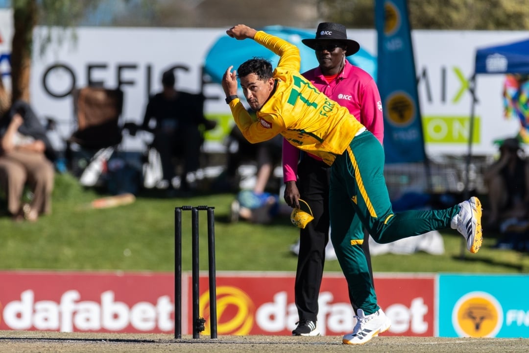 South Africa, captain by stand-in captain (pictured) Bjorn Fortuin, lead the three-match ODI series 2-0 ahead of the third
