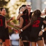 Texas Tech celebrates it second goal in Sunday