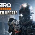 Metro Redux Next-Gen Update promotional artwork featuring a helmeted character in a gas mask