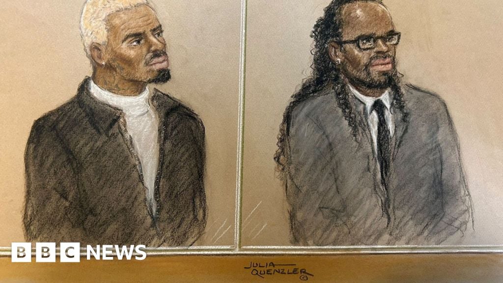 US singer Chris Brown appears at Southwark Crown Court, where he was given an eight-month suspended sentence having pleaded