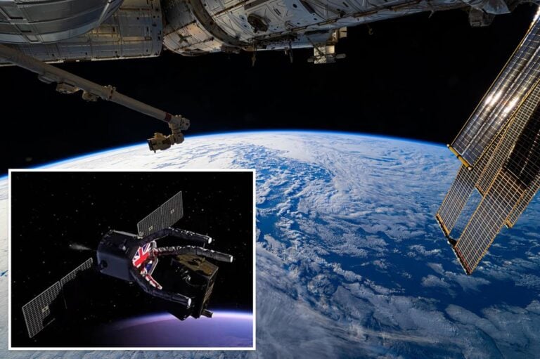 The UK is launching a first-of-its-kind mission to remove space junk using giant, satellite-propelled claws