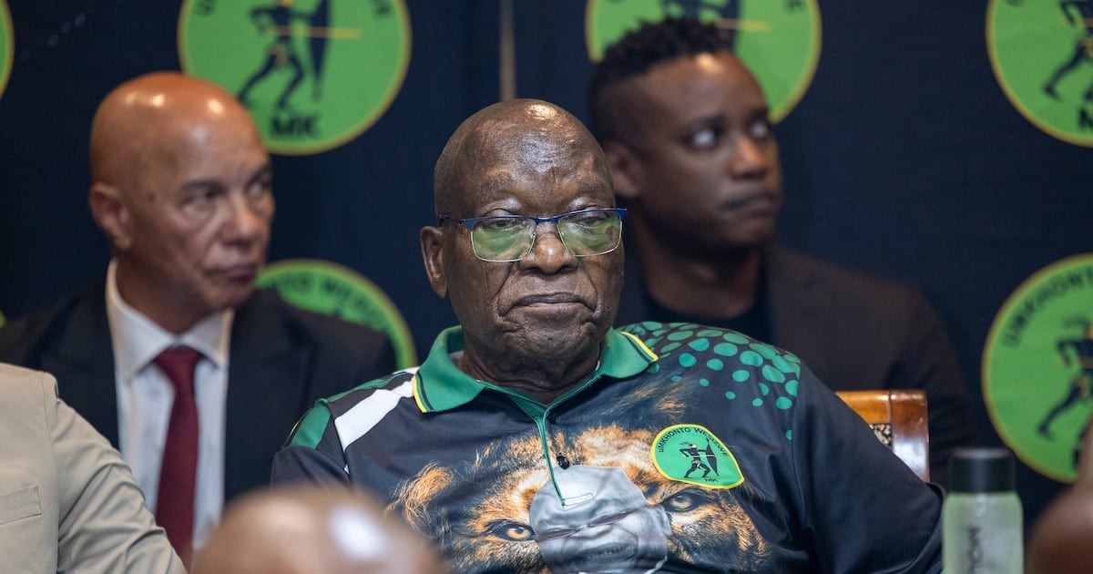 MK Party leader Jacob Zuma was reportedly transported by ambulance and admitted to a private hospital in KwaZulu-Natal after