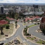 A general view of the city and Christ Church in Windhoek, Namibia, March 2, 2025. REUTERS/Siphiwe Sibeko