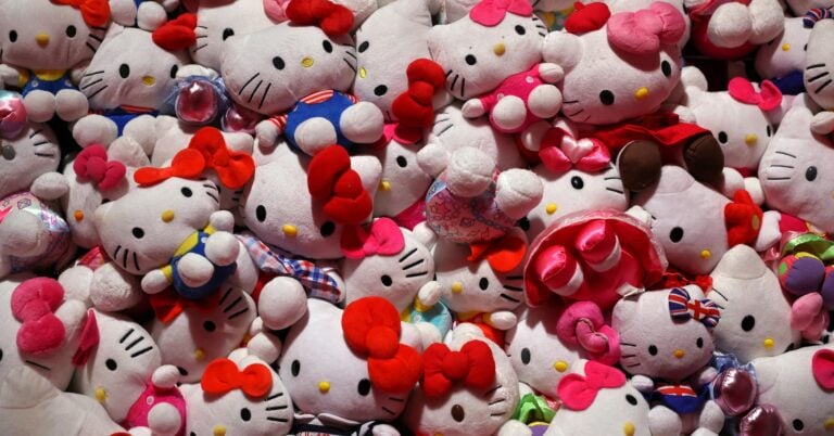 A display of Hello Kitty figures forms part of