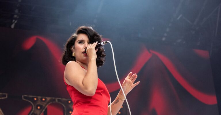 British singer Raye performs at the NorthSide Festival in Aarhus, Denmark June 5, 2025. Ritzau Scanpix/via REUTERS
