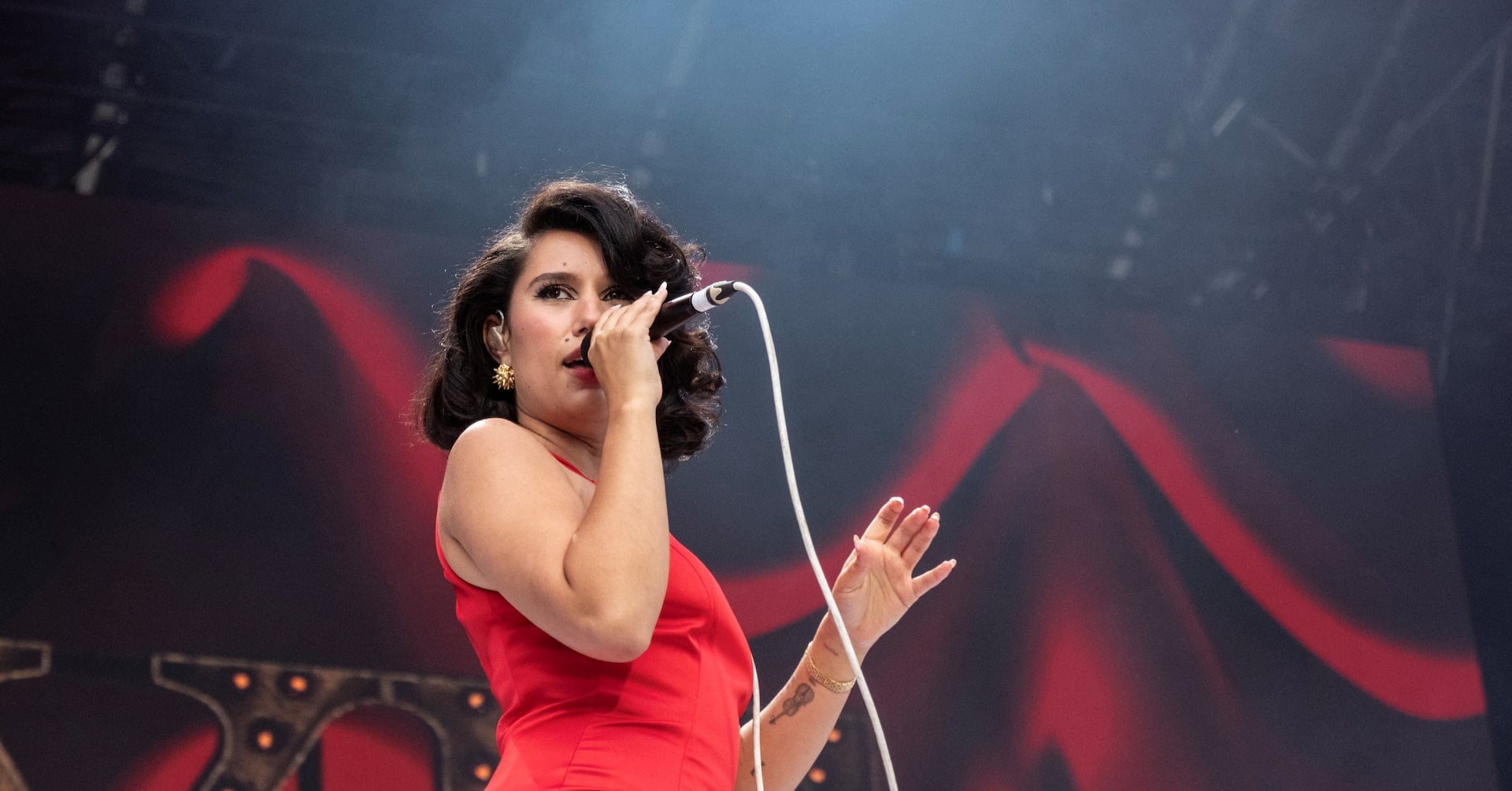 British singer Raye performs at the NorthSide Festival in Aarhus, Denmark June 5, 2025. Ritzau Scanpix/via REUTERS