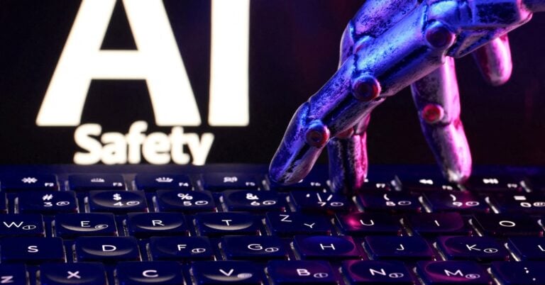 The words "AI Safety", a keyboard and a robotic hand in this illustration taken September 23, 2026. REUTERS/Dado