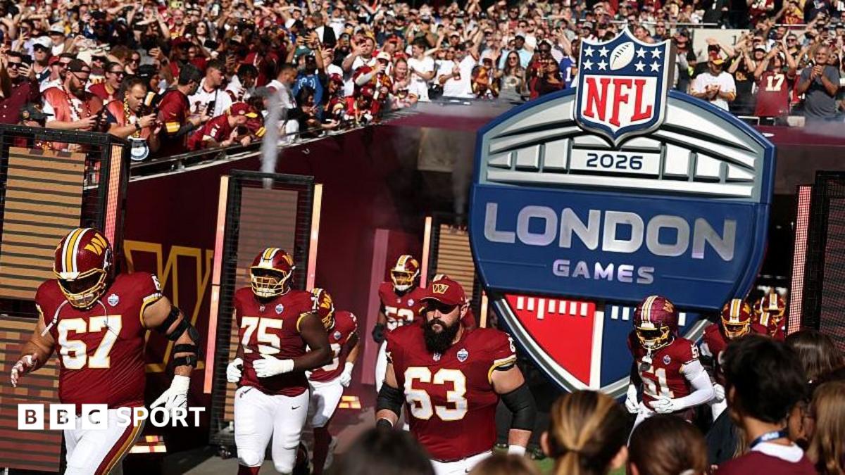 The Washington Commanders run out before their game against the Indianapolis Colts in October 2026