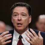 Former FBI Director James Comey speaks during a Senate Intelligence Committee hearing on Capitol Hill, Thursday, June 8