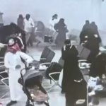 The aftermath of the Houthi attack on Abha International Airport on October 7. AFP