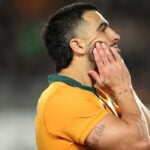 Tom Wright looks upset after Wallabies' loss to All Blacks