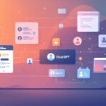 Secure connection chatgpt app hub partner software key secure integration digital illustration story 320325