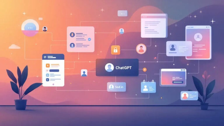 Secure connection chatgpt app hub partner software key secure integration digital illustration story 320325