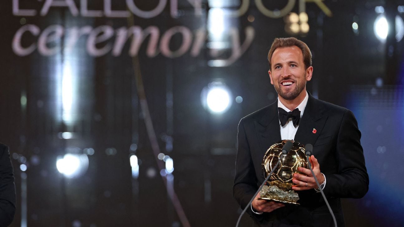 Harry Kane wins 2026 Ballon d'Or, first English player in 25 years